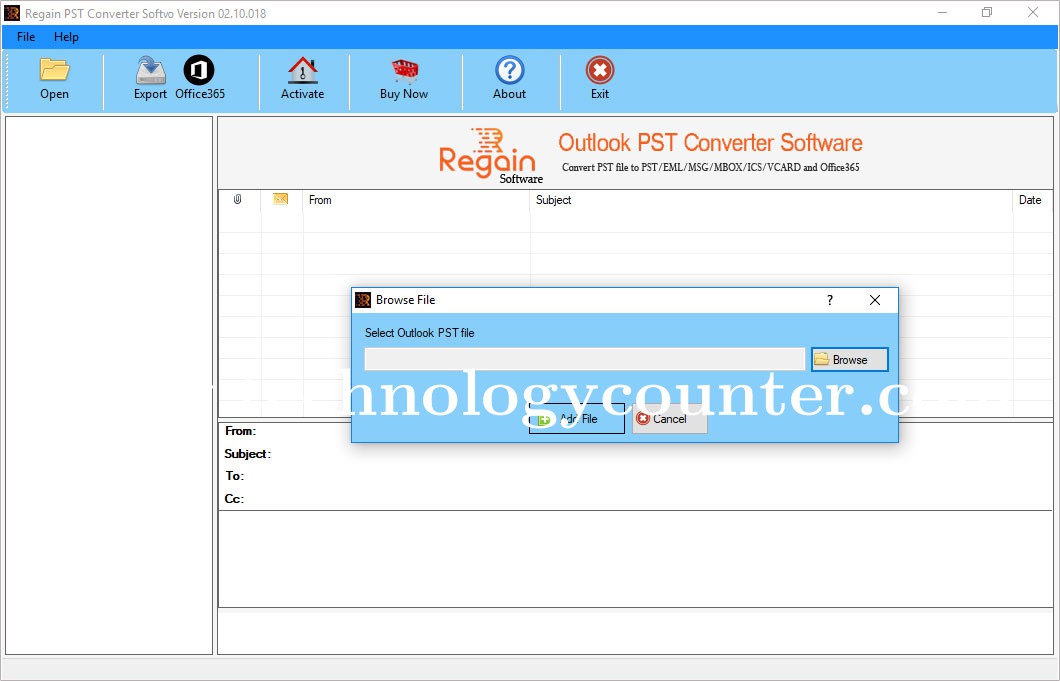 Regain Outlook PST Converter Screenshots